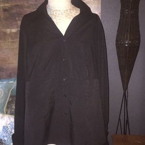 Black button down blouse